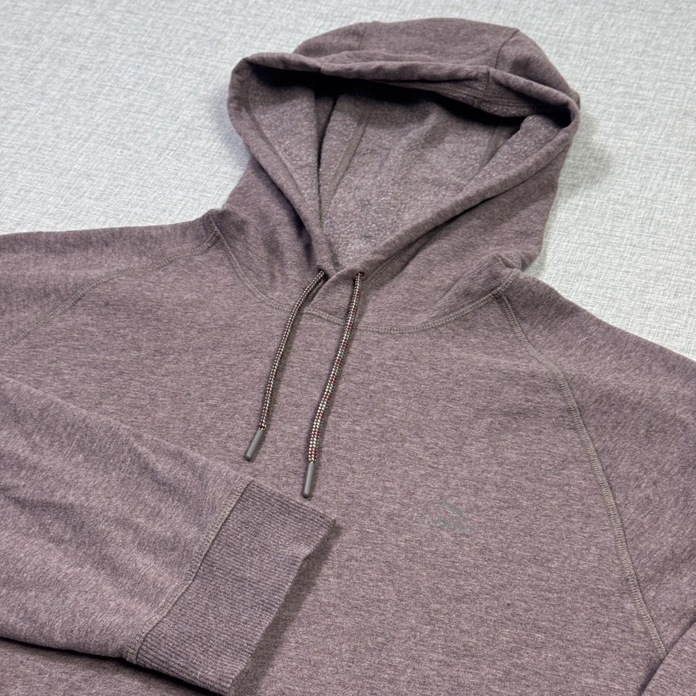 L.L. Bean Hoodie Mens XL Purple Pullover Hooded Pockets Fleece Slightly Fitted